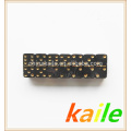 Double 6 Goldfarbe schwarz Domino Set mit Holzkiste